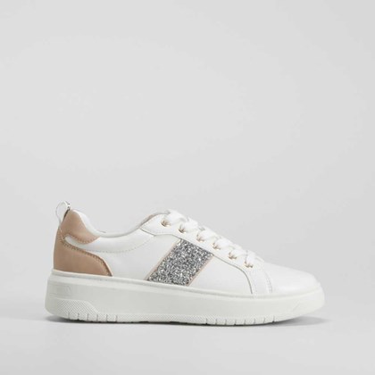 Deportiva blanca glitter PICCOLA PIU