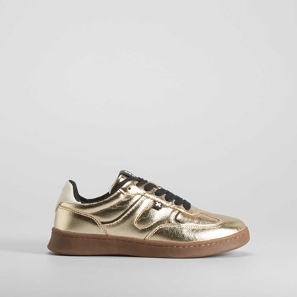 Deportiva sneaker suela caramelo oro NYC
