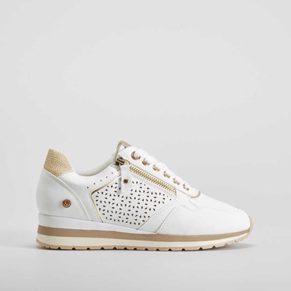 Sneaker cremallera blanca XTI