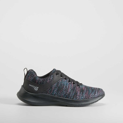 Deportiva walking tejido negra UTWO