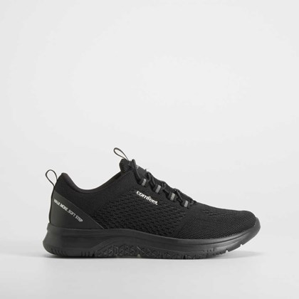 Deportiva walking elásticos negro COMFEET