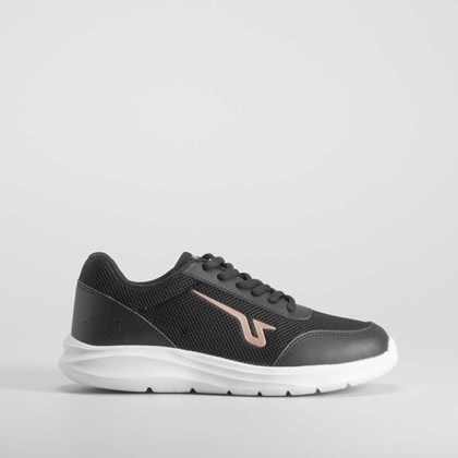 Deportiva walking suela blanca color negro UTWO