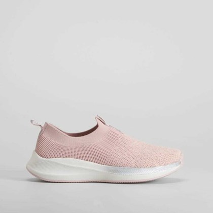Zapatilla walking tejido rosa UTWO