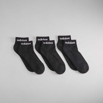 Pack 3 calcetines tobilleros negros ADIDAS