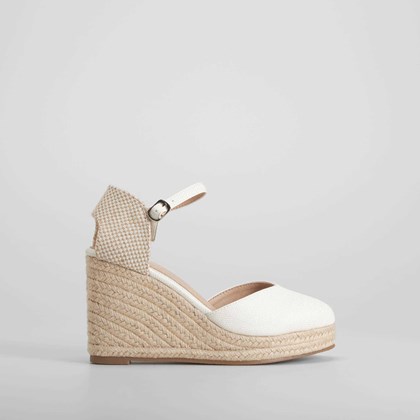 Alpargata yute con cuña blanca PICCOLA PIU