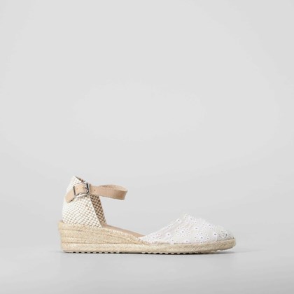 Sandalia cuña baja yute pulsera beige SENDA ROAD