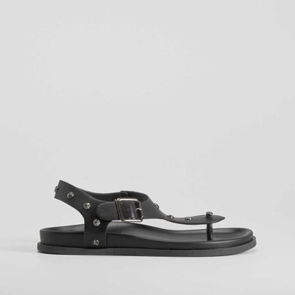 Sandalia bio tachuelas negra PICCOLA PIU