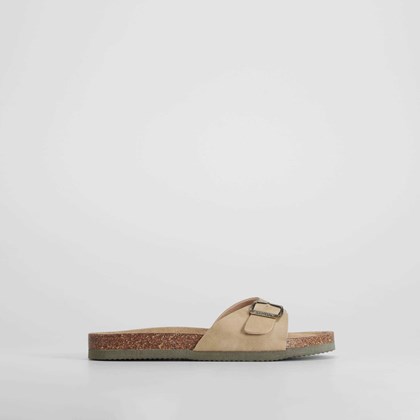 Sandalia bio corcho hebilla beige SENDA ROAD