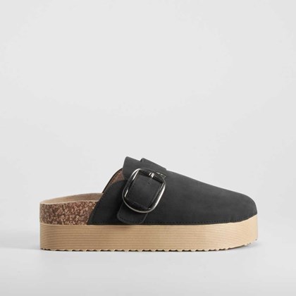 Zueco bio plataforma negro NYC