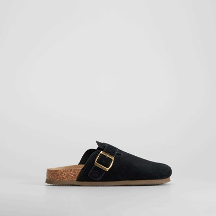 Zueco bio negro piel SENDA ROAD