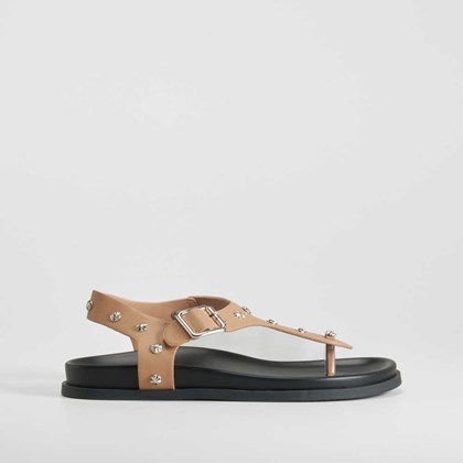 Sandalia bio tachuelas beige PICCOLA PIU