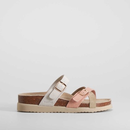 Sandalia bio cruzada piel multicolor COMFEET