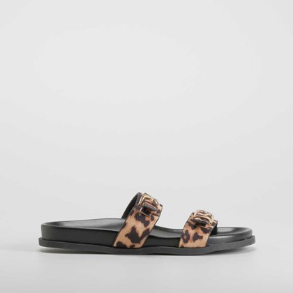 Sandalia bio marrón leopardo PICCOLA PIU