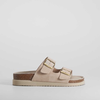 Sandalia bio dos hebillas piel rosa palo COMFEET