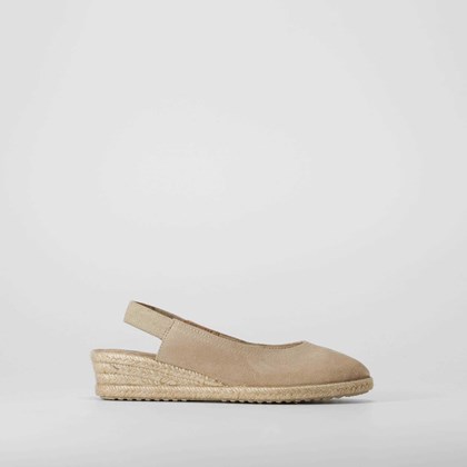Sandalia cuña color beige piel SENDA ROAD
