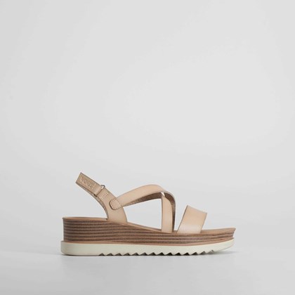 Sandalia cuña beige SENDA ROAD