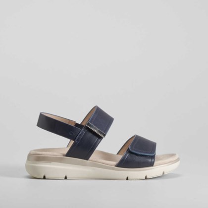 Sandalia cuña azul marino COMFEET