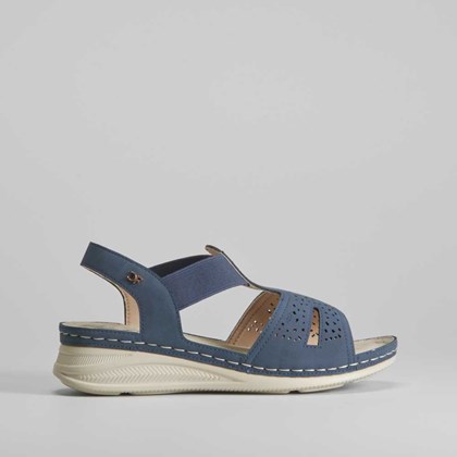 Sandalia cuña cosido perforados COMFEET