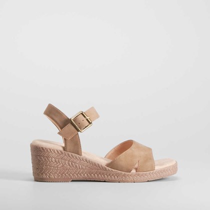 Sandalia cuña Imit yute beige COMFEET