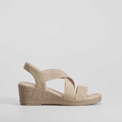 Sandalia cuña yute beige COMFEET