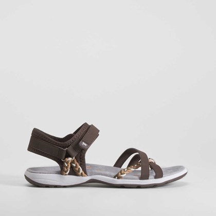 Sandalia deportiva tiras marrón UTWO