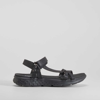 Sandalia deportiva walking brillo negro UTWO