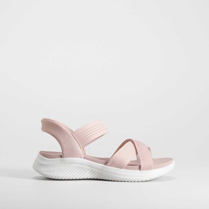 Sandalia slip in Ultra Flex rosa SKECHERS