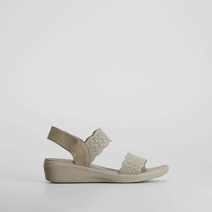 Sandalia deportiva tiras ajustables beige SKECHERS