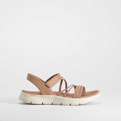 Sandalia Go Walk Flex marrón SKECHERS