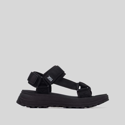 Sandalia plana velcro negro XTI