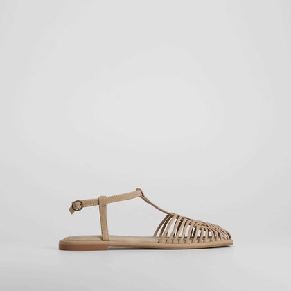 Sandalia de tiras trenzadas marrón SENDA ROAD