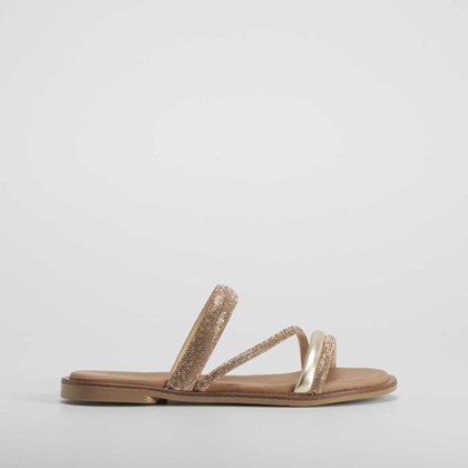 Sandalia plana oro FOSCO
