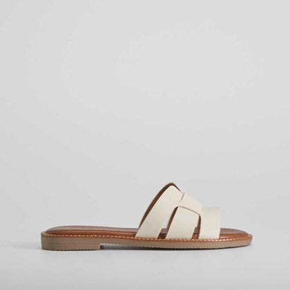 Sandalia plana pala blanca PICCOLA PIU