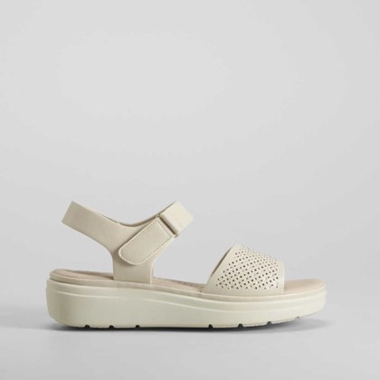 Sandalia acolchada moderna beige COMFEET