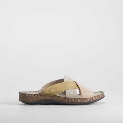 Sandalia de piel pala multicolor WALK&FLY
