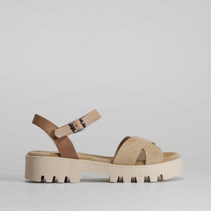 Sandalia track de piel NYC