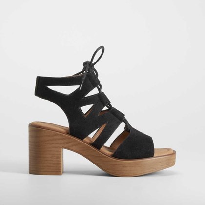 Sandalia tacón negro SENDA ROAD