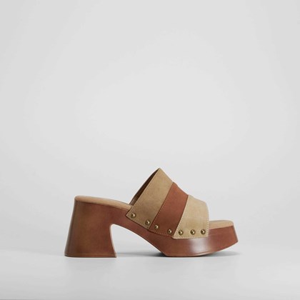 Sandalia chunky tacón multicolor NYC