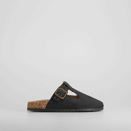 Zueco bio negro con hebilla NYC