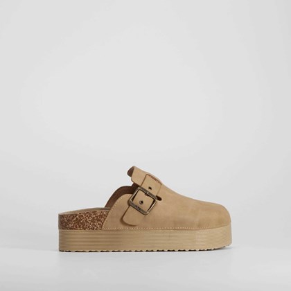 Zueco bio de plataforma marrón NYC