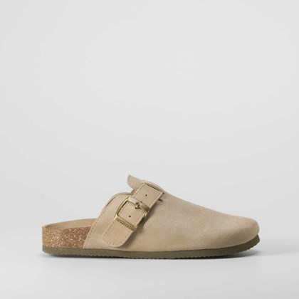 Zueco bio piel taupe SENDA ROAD