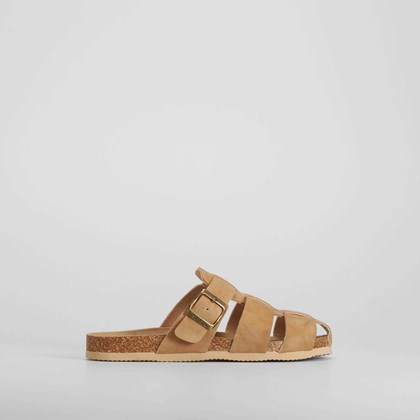 Zueco bio de tiras hebilla marrón SENDA ROAD