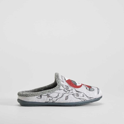 Zapatilla casa caperucita gris OLYNE