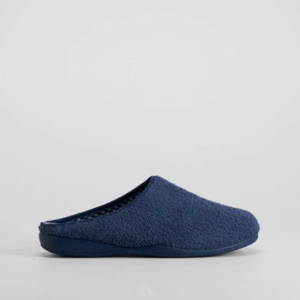 Zapatilla de casa azul clásica cómoda OLYNE