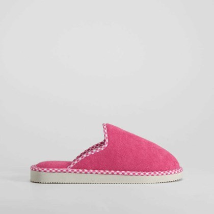 Zapatilla de casa rosa abierta cómoda OLYNE