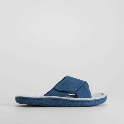 Zapatilla de casa abierta azul cómoda OLYNE