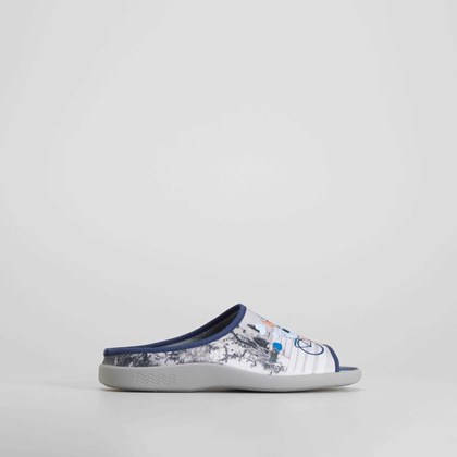 Zapatilla de casa abierta bicicleta azul COMFEET