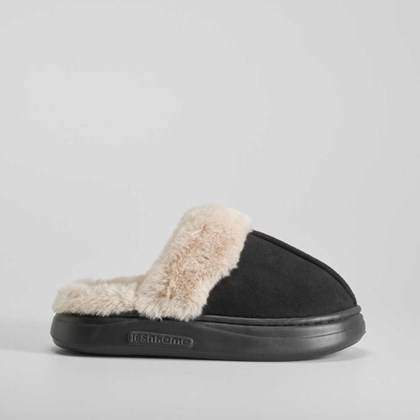 Zapatilla casa pelo negra OLYNE