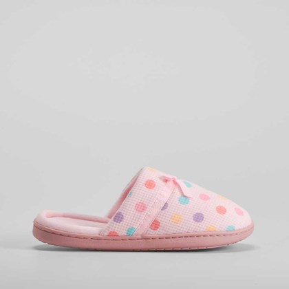 Zapatilla casa puntos multicolor y rosa OLYNE