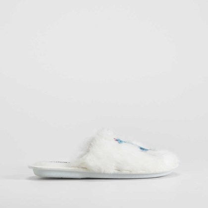 Zapatilla casa pelo blanca STITCH